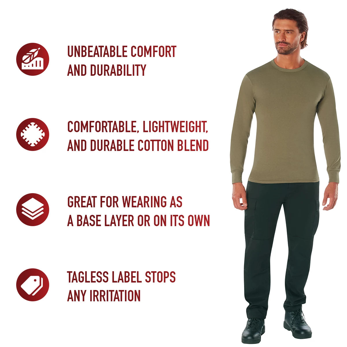Rothco AR 670-1 Coyote Brown Long Sleeve T-Shirt Tee