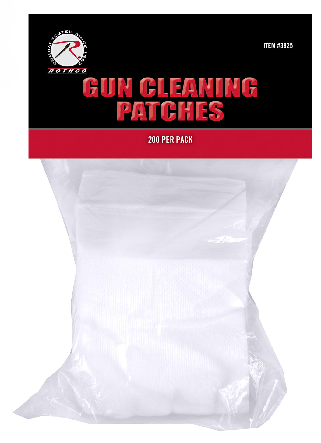 200 Cotton Cleaning Patches - Rothco 3" Dry Maintenance Patch Wipe