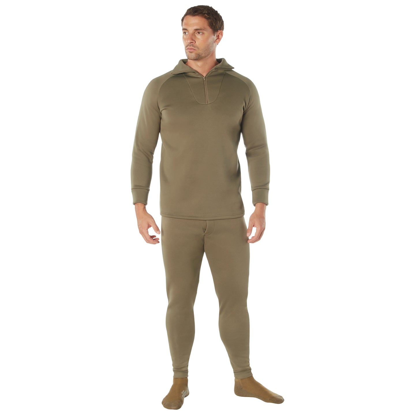 Extreme Cold Weather Long John Underwear W/ Zipper Collar - Super Warm & Durable