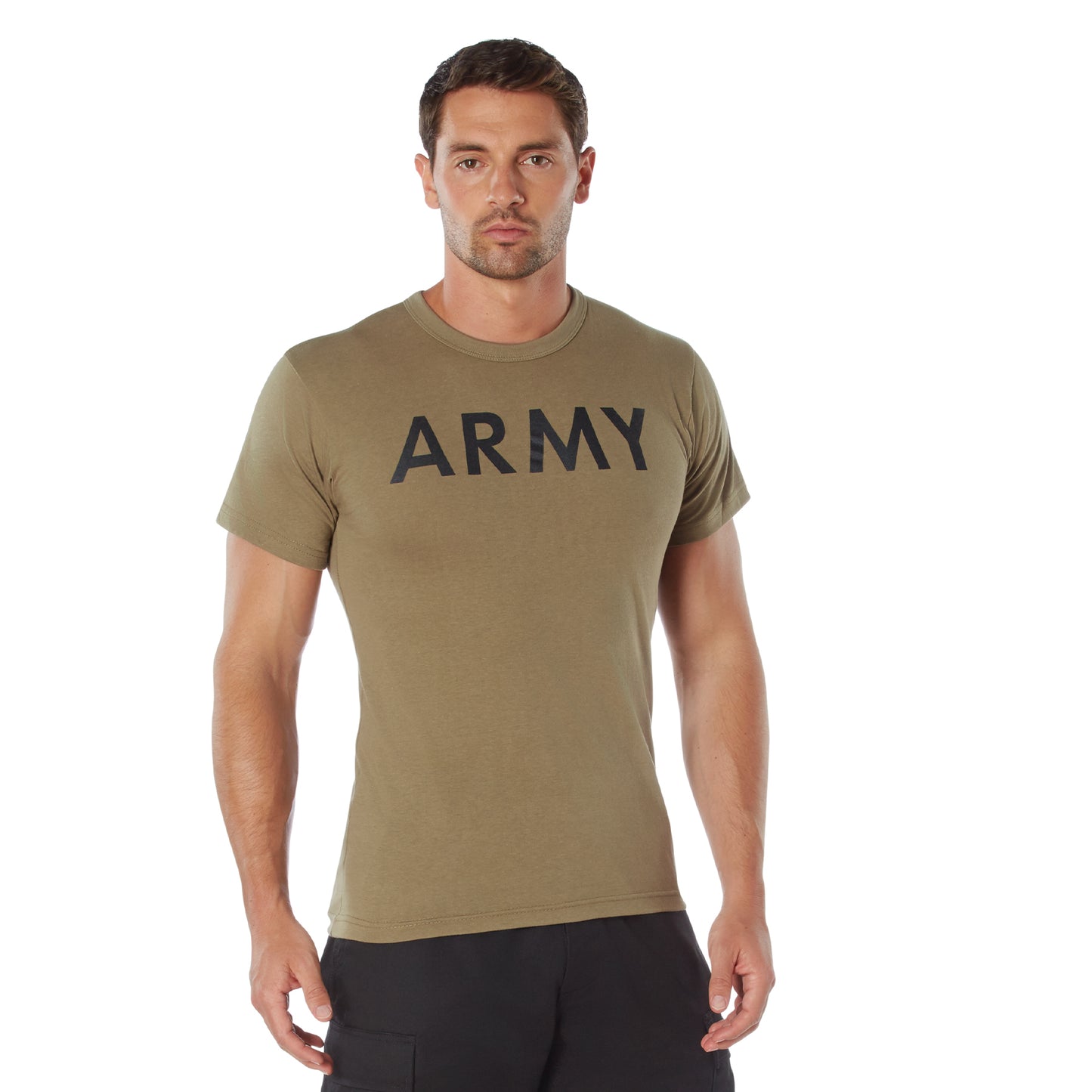 Rothco Men's AR 670-1 Coyote Brown ARMY Physical Training T-Shirt