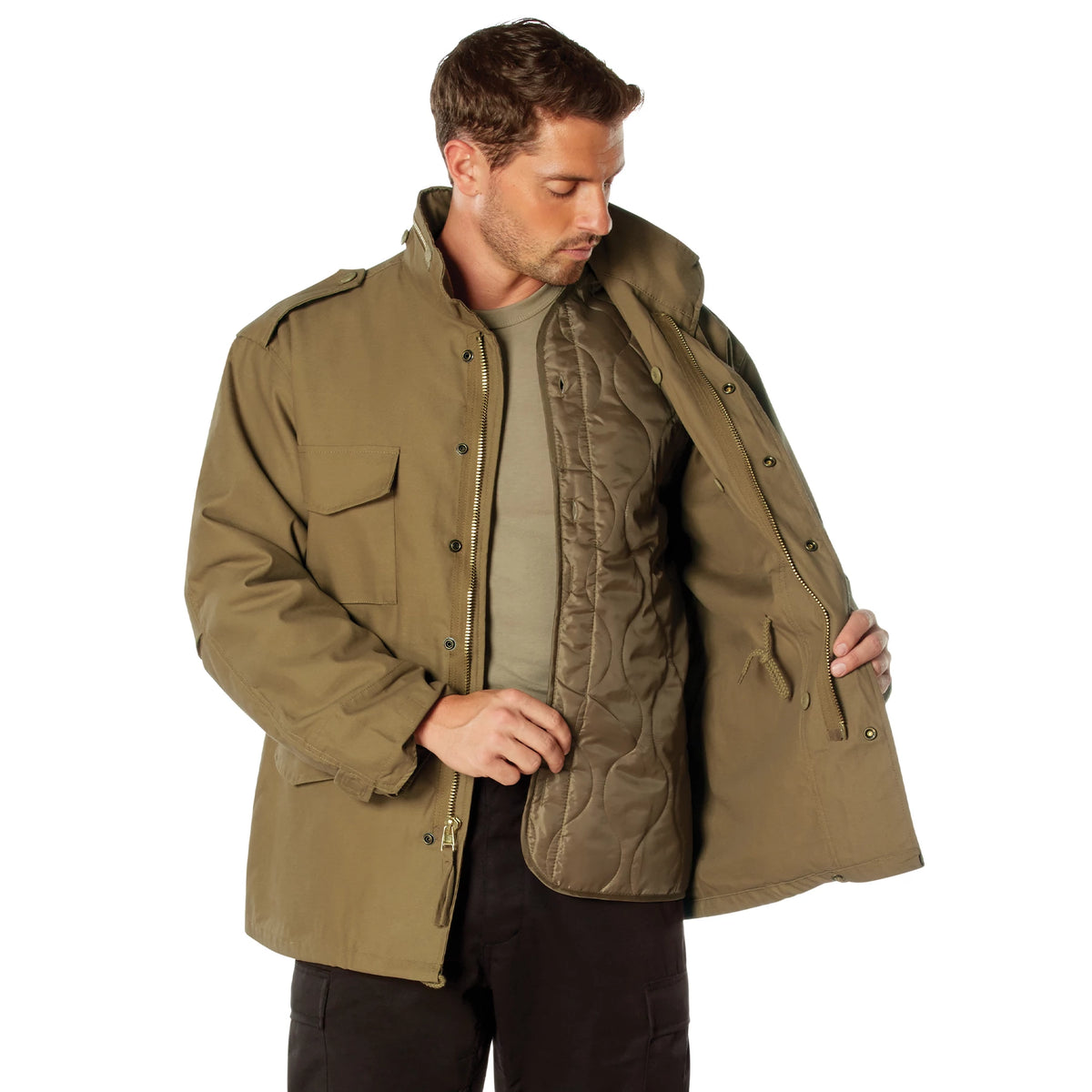 Rothco Coyote Brown M-65 Field Jacket with Removable Liner