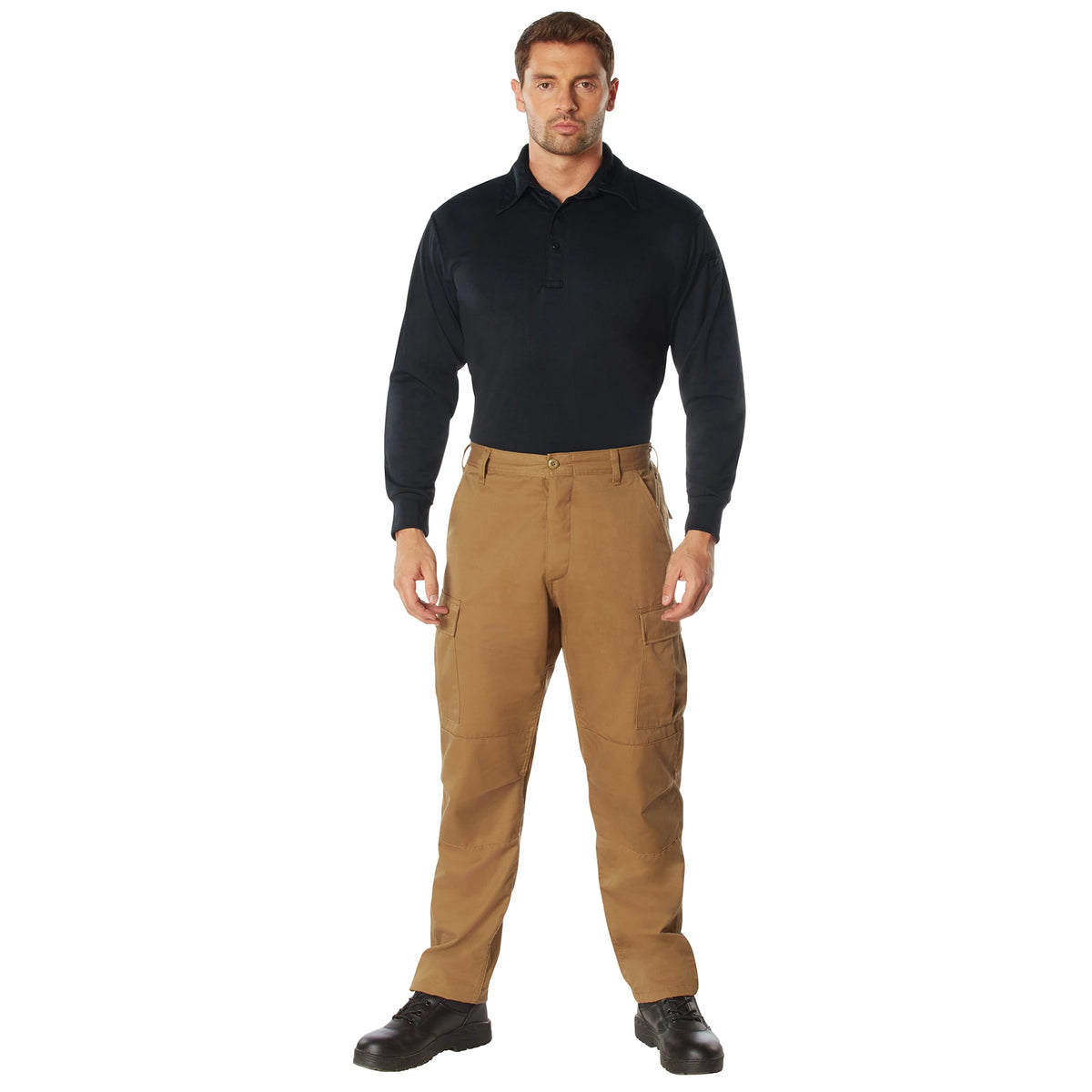 Rothco Long Sleeve Tactical Performance Polo - Men's Moisture Wicking Shirt