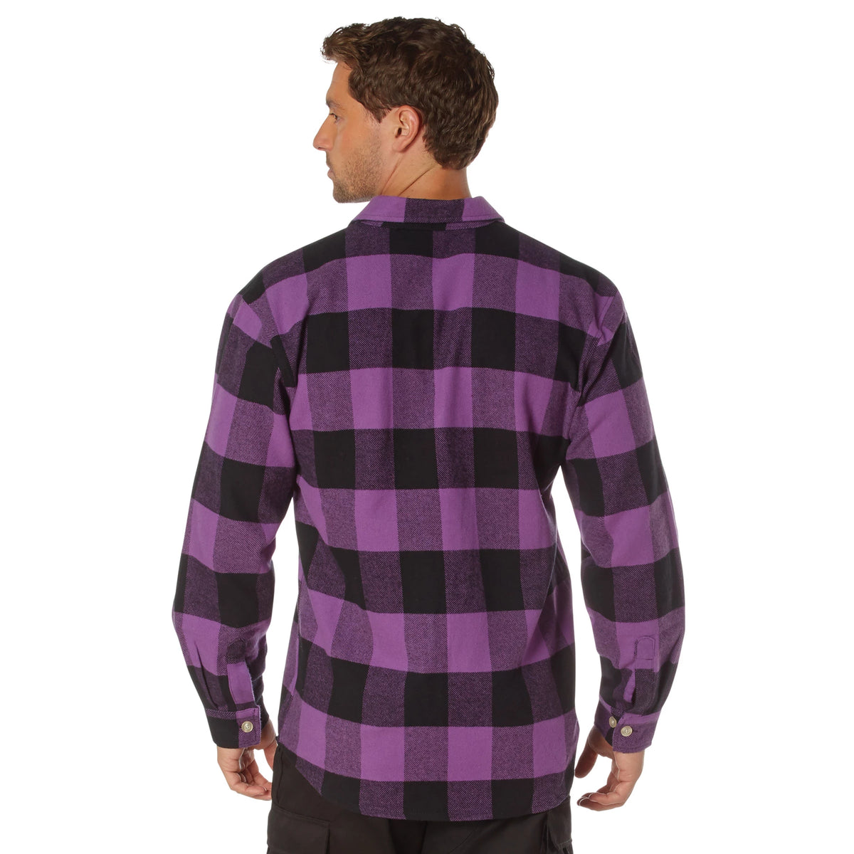Rothco Extra Heavyweight Buffalo Plaid Purple Flannel Shirt - 100% Cotton