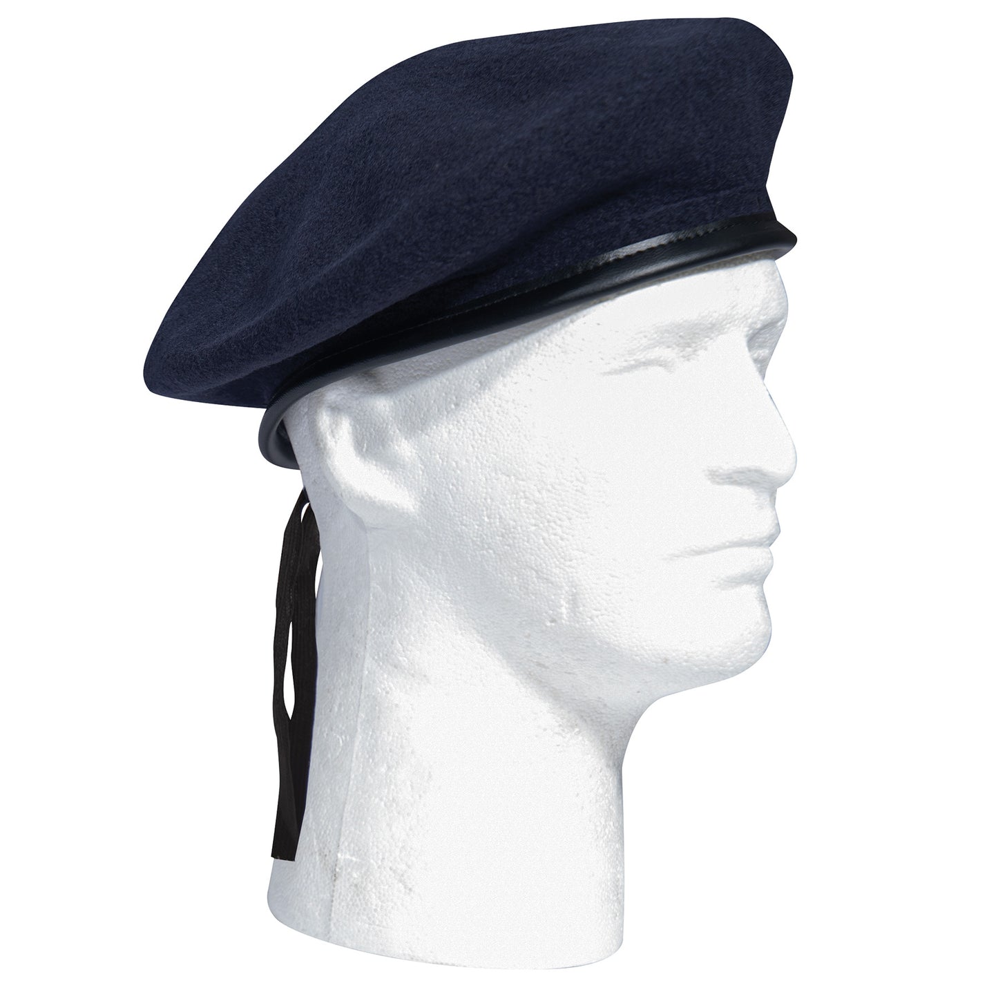Navy Blue Wool Monty G.I. Type Beret With Liner