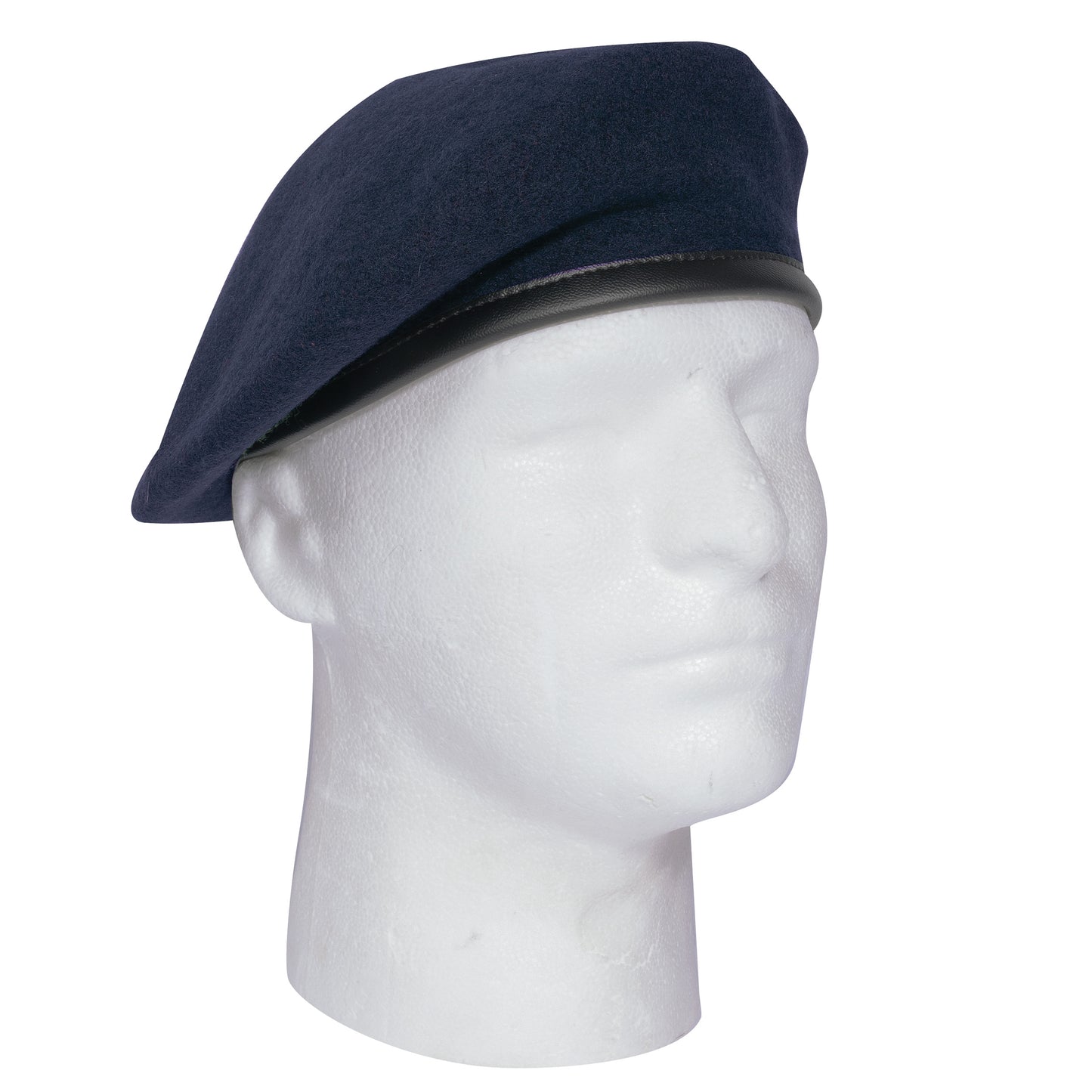 Navy Blue Wool Monty G.I. Type Beret With Liner