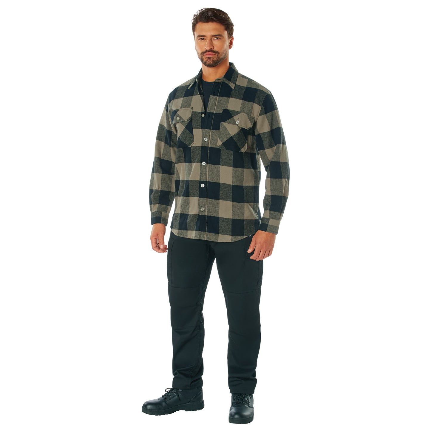 Men's Extra Heavyweight Brawny Buffalo Plaid Flannel Shirt