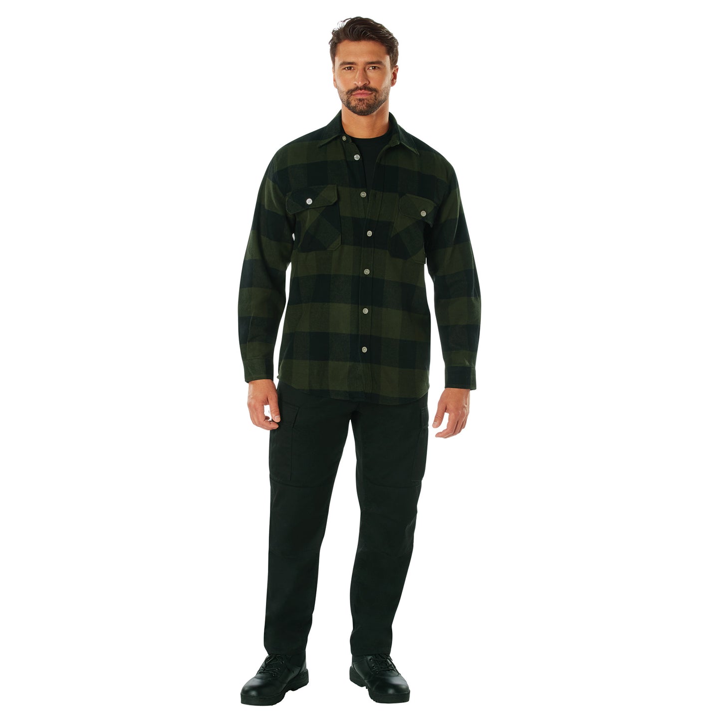 Men's Extra Heavyweight Brawny Buffalo Plaid Flannel Shirt