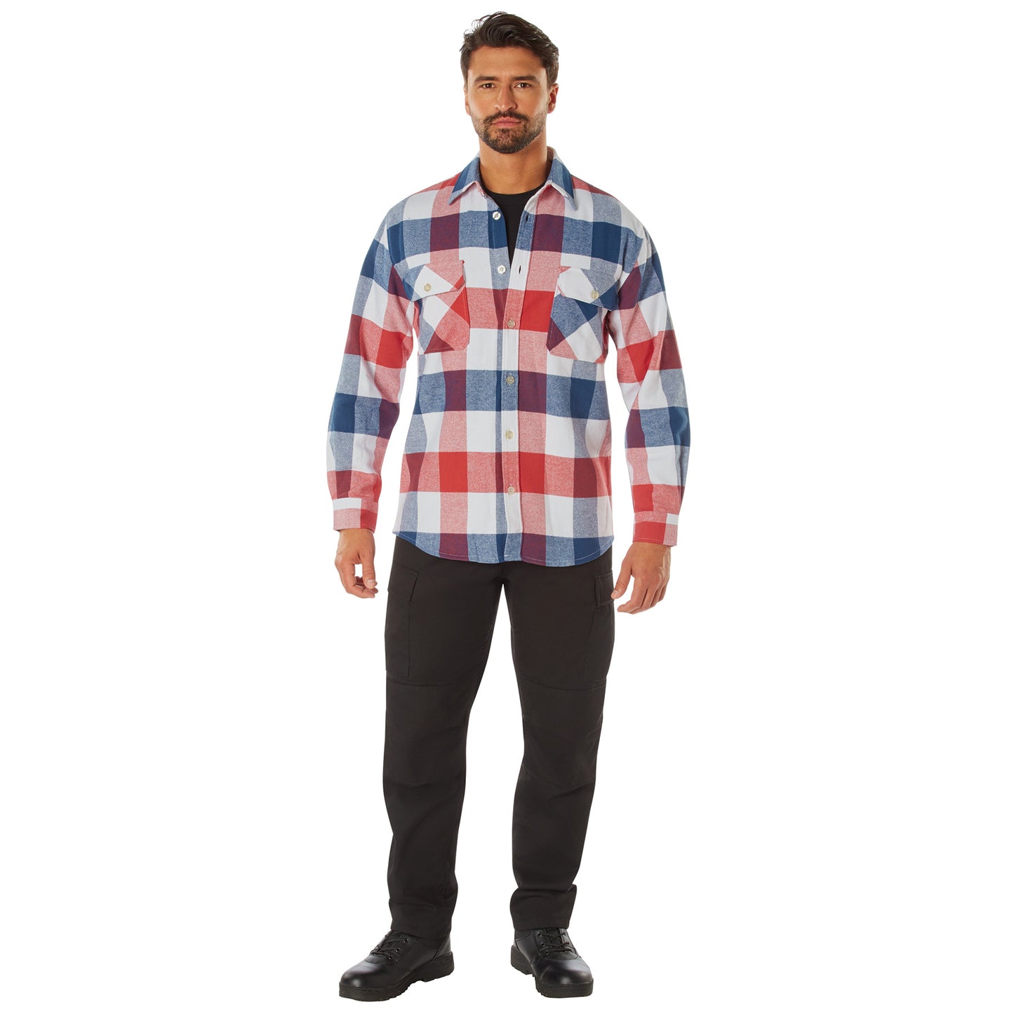 Men's Extra Heavyweight Brawny Buffalo Plaid Flannel Shirt