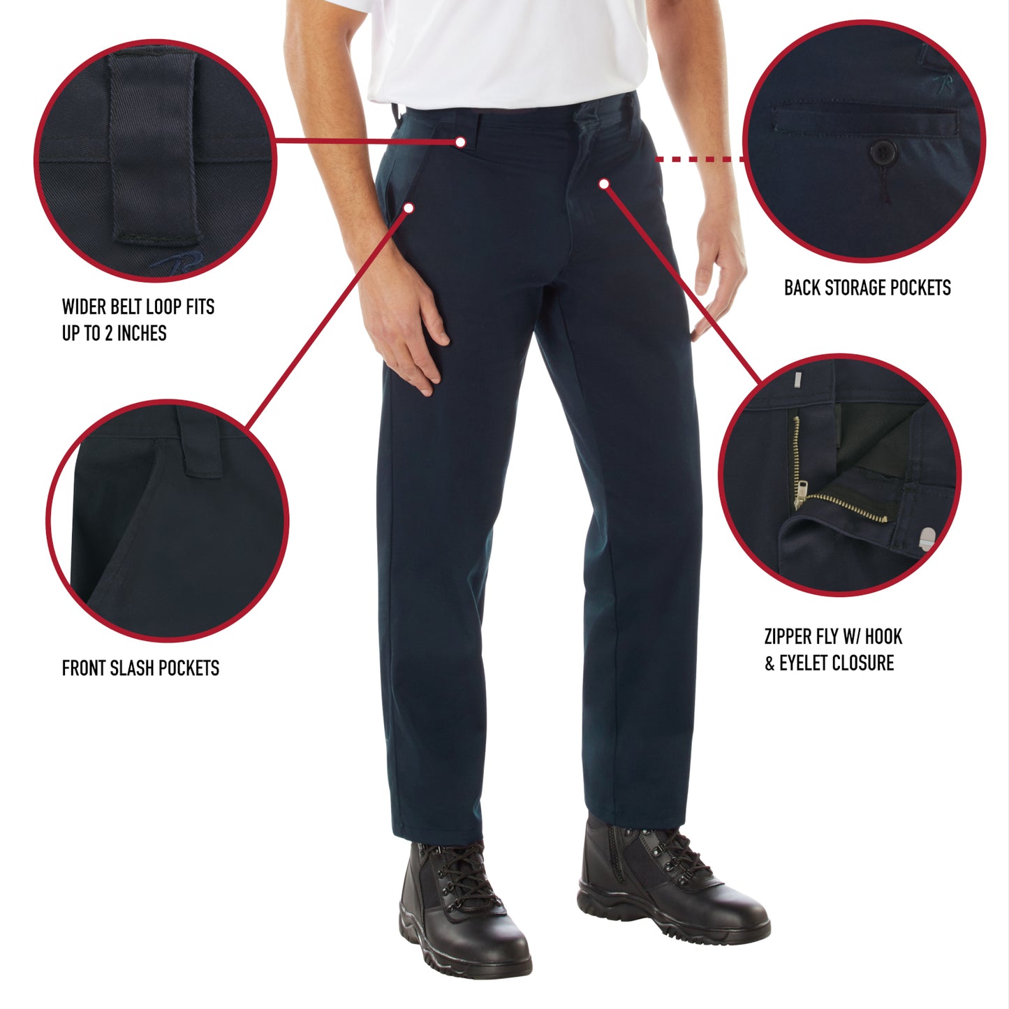 Rothco Men's Active Flex Four Pocket Work Pants