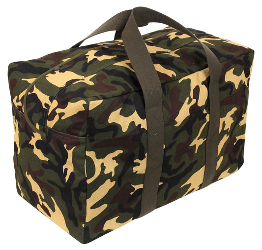 Woodland Camouflage Parachute Cotton Canvas Cargo Duffle Bag - Rothco 5123