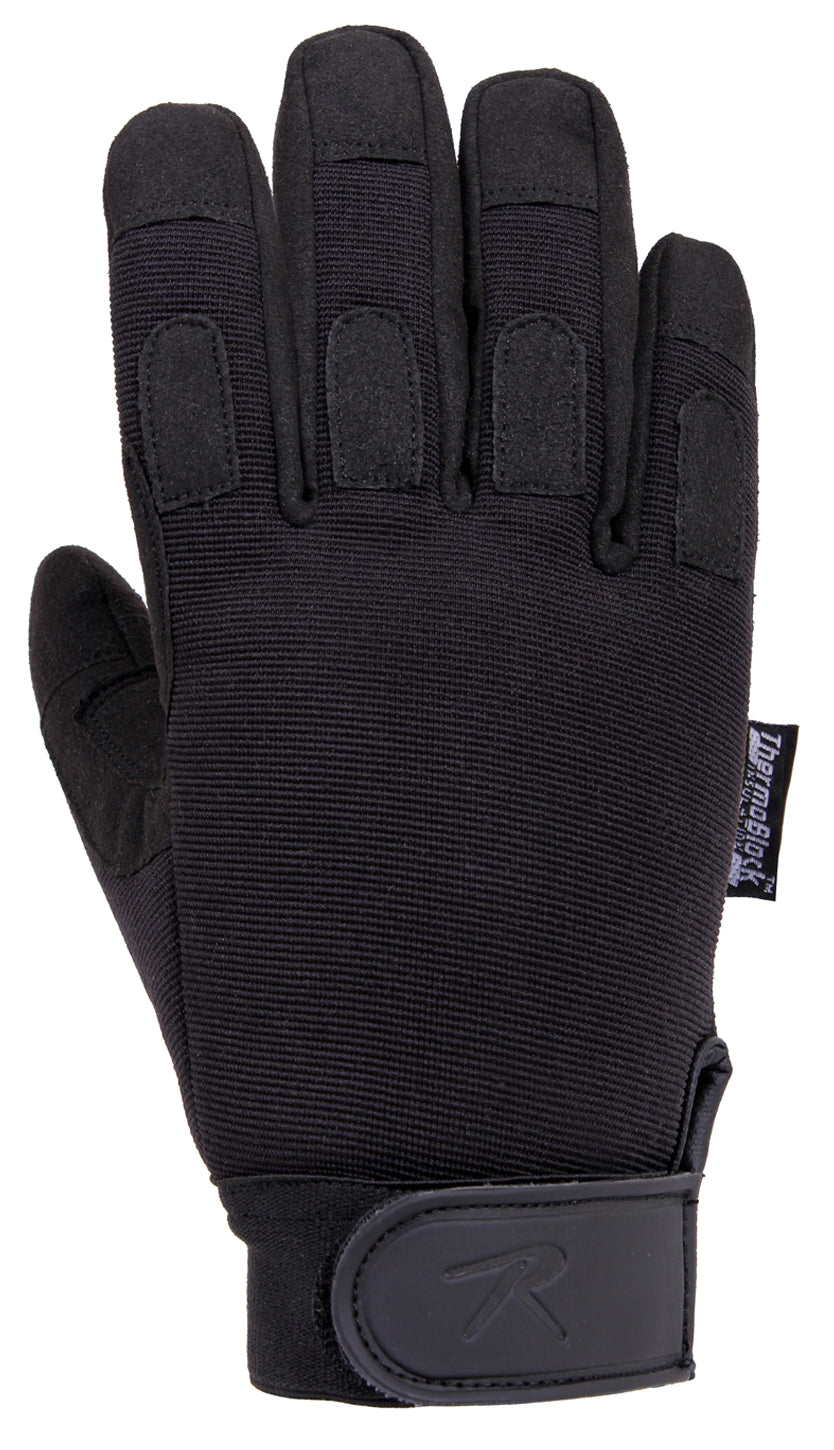Rothco Black Cold Weather All-Purpose Duty Gloves - Poly Spandex Winter Gloves