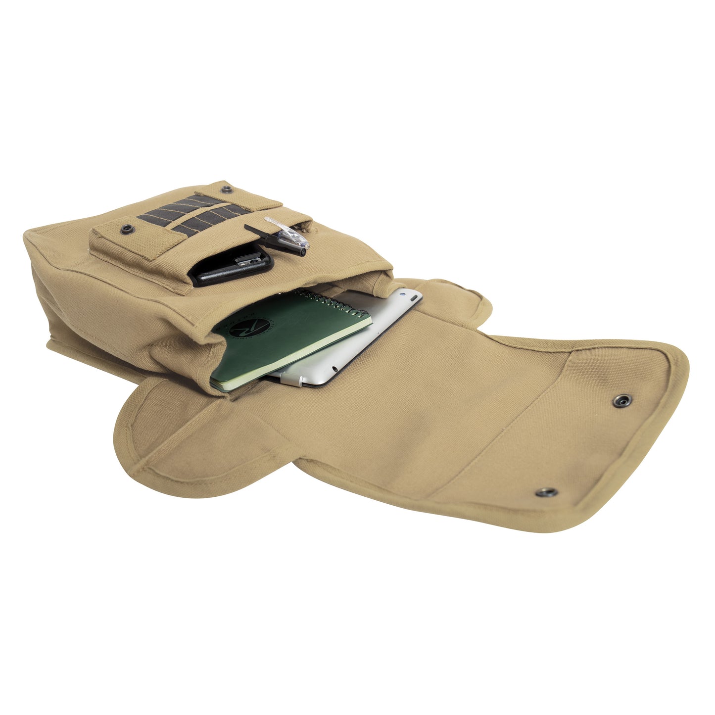 Rothco Canvas Map Case Shoulder Bag in Khaki - Messenger Travel Work School Bags