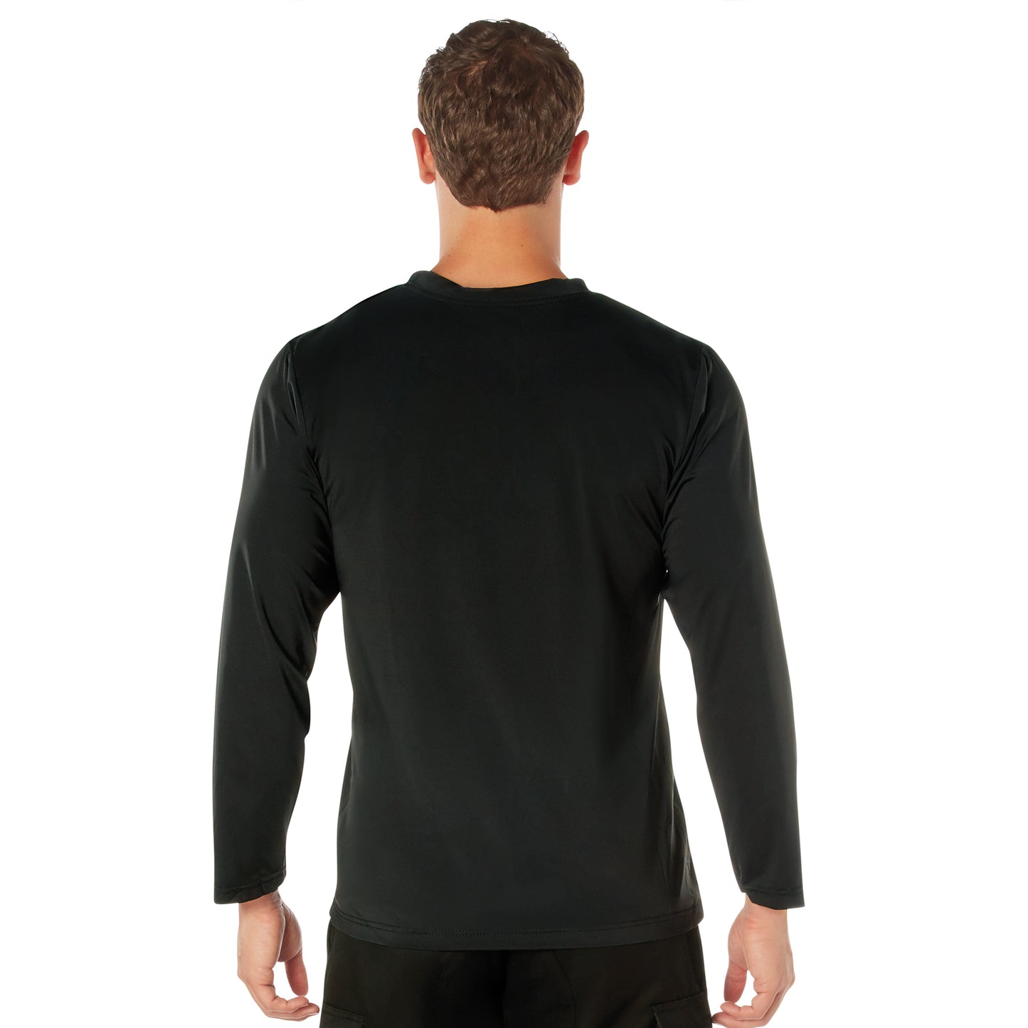 Black Long Sleeve ARMY Performance Tee Shirt - Rothco Lightweight Nylon T-Shirt