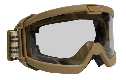 Coyote Brown With Smoke Lens ANSI Rated OTG Goggle System Winter Sports Tactical
