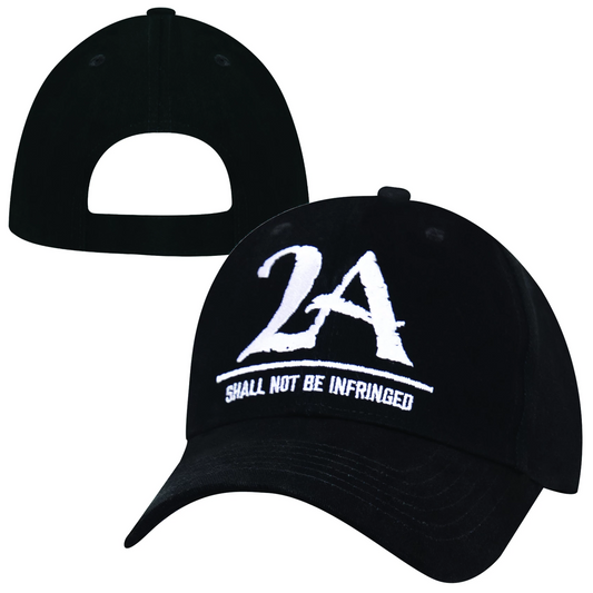 Black 2A "Shall Not Be Infringed" Cap Second Amendment Adjustable Baseball Hat