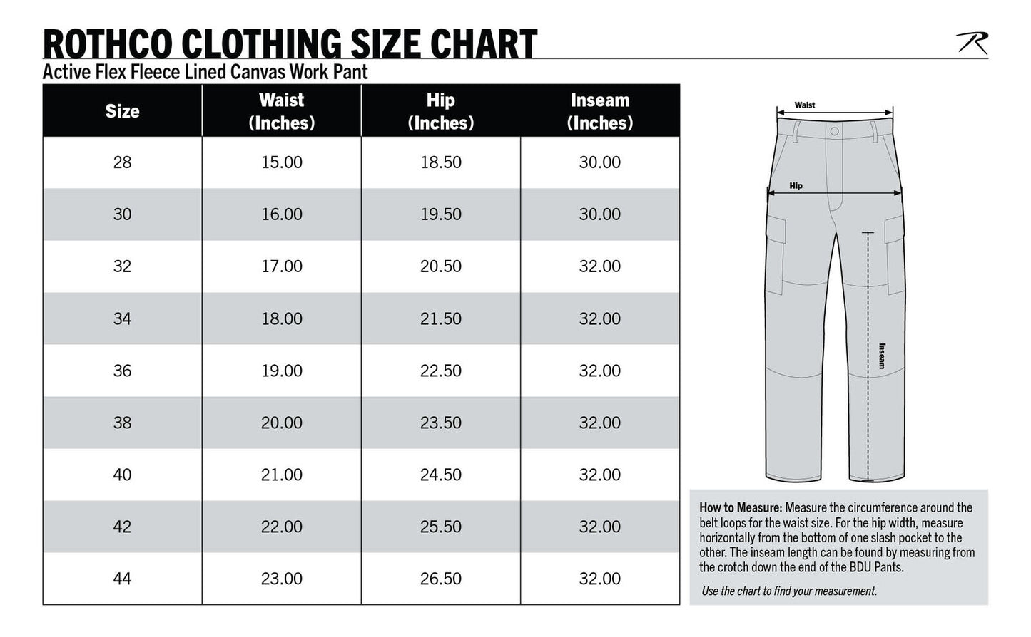 Men's Active Flex Fleece Lined Canvas Work Pants in Black or Work Brown