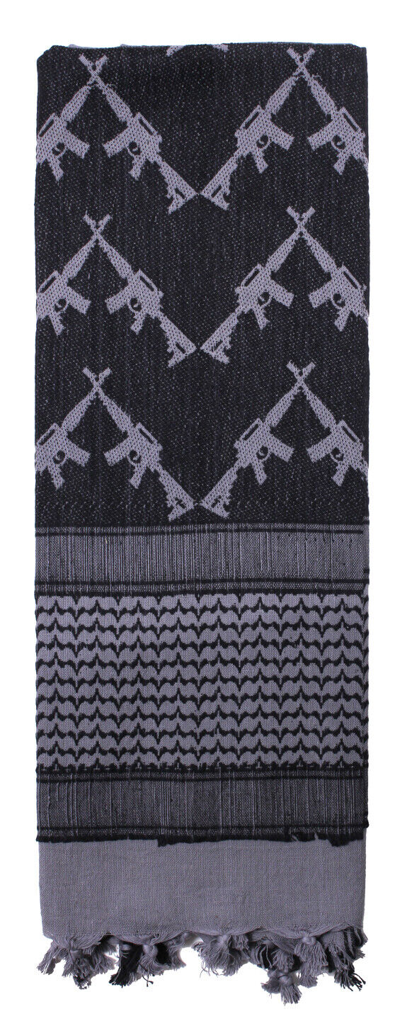 Crossed Shemagh Tactical Desert Keffiyeh Scarf 100% Cotton Headwear Wrap