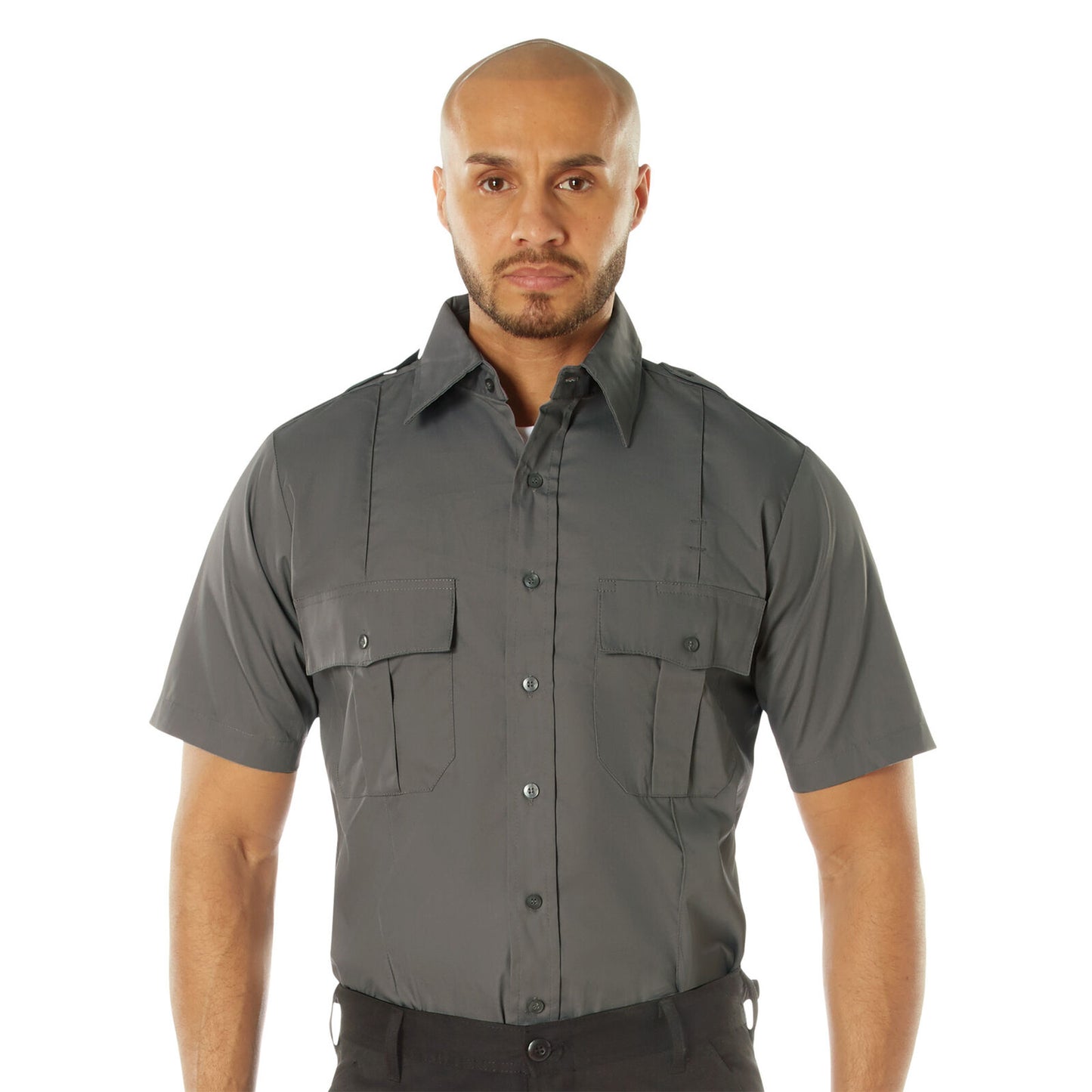 Dark Grey Short Sleeve Uniform Shirt - for Public Safety EMT or Security Guards