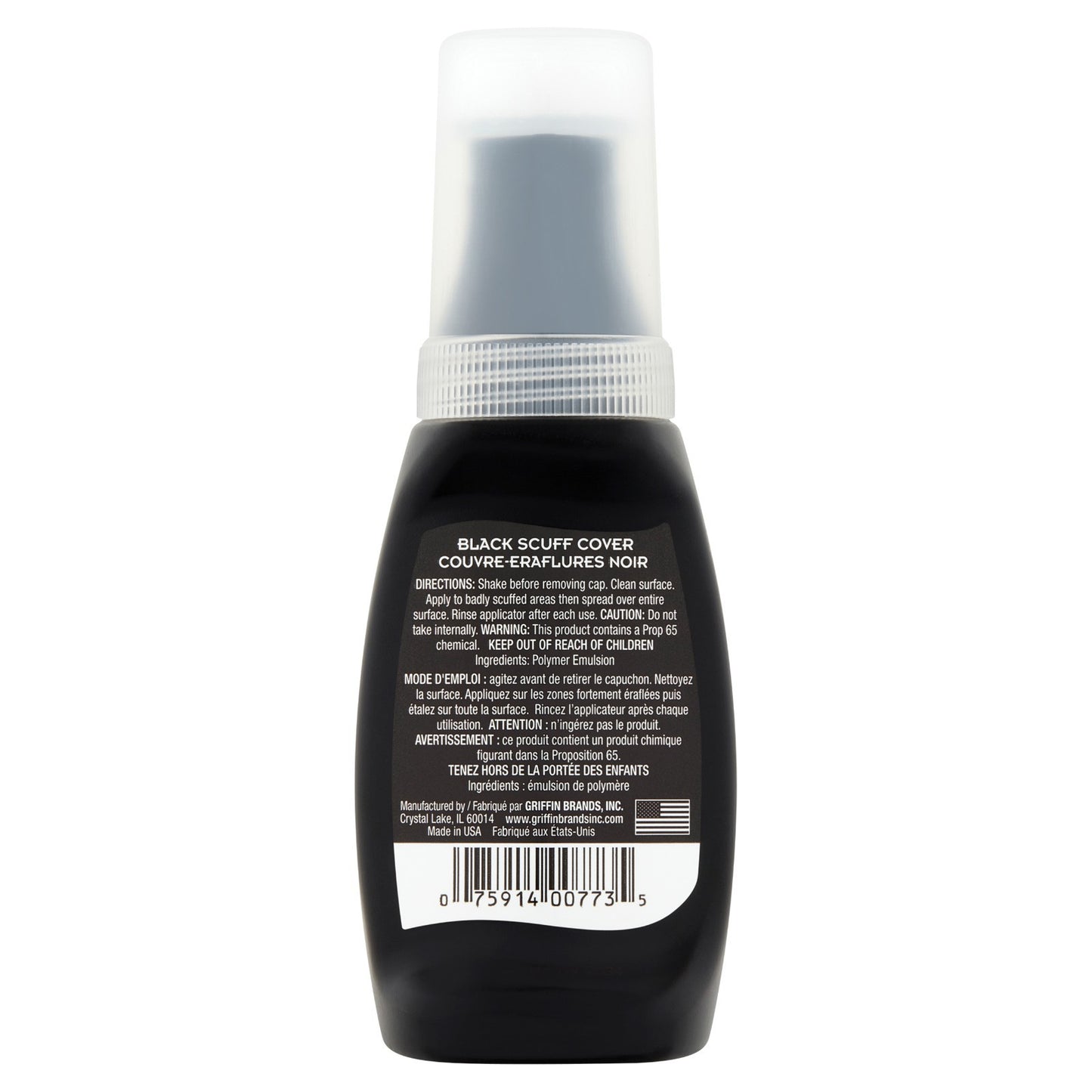 Griffin Scuff Cover Black Shoe Polish - Instantly Conceals Scuffs & Scratches