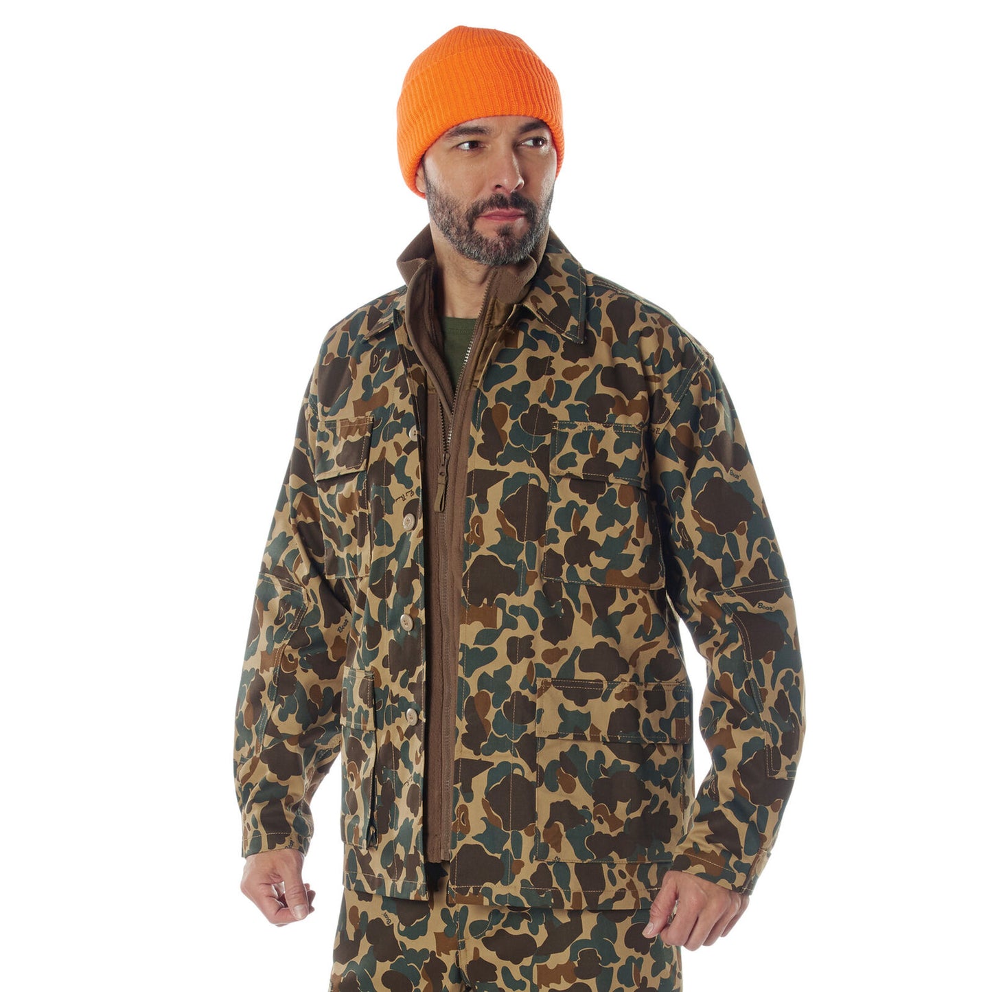 Rothco X Bear Archery Fred Bear Camo BDU Shirt - Long Sleeve Hunting Shirt