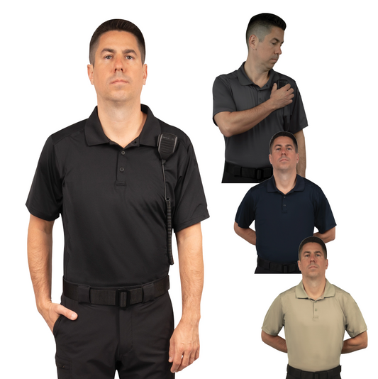 Rothco Men's Short Sleeve Tactical Performance Polo Active Duty Golf Work Shirt