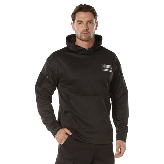 Rothco Men's Honor and Respect Thin Blue Line Black Concealed Carry Hoodie