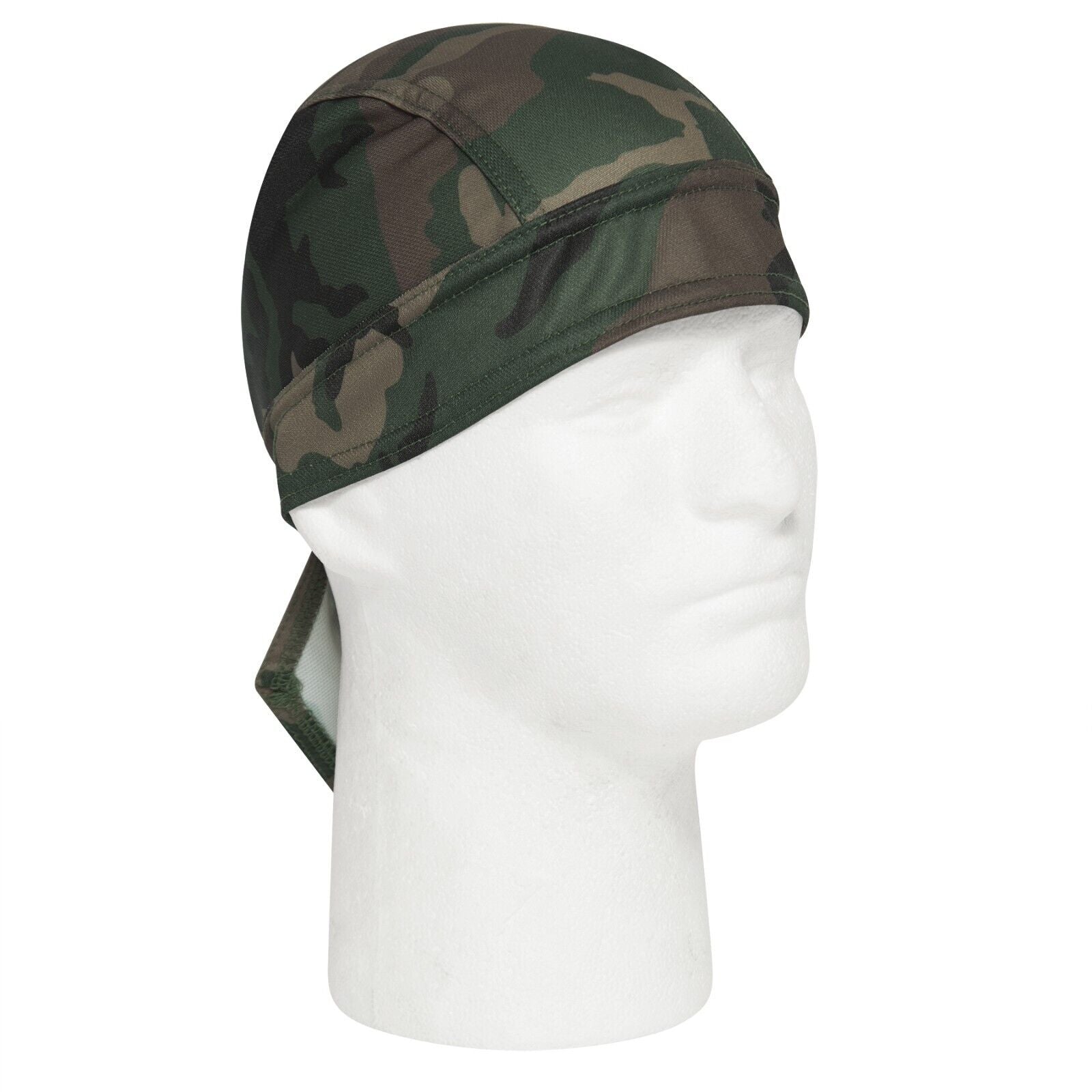 Camouflage Head Wrap GRAY Doo-Rag Skull Cap Solid Du-Bandana
