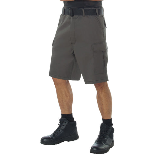 Men's Charcoal Grey Tactical BDU Shorts - Lightweight Poly/Cotton Cargo Shorts