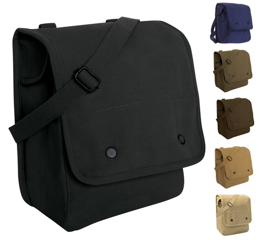 Rothco Canvas Water Resistant Map Case Shoulder Bag School Bag - 6 Colors