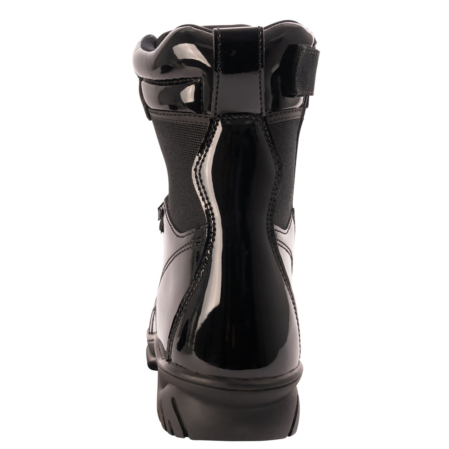 Forced Entry High-Gloss Tactical Boots with Side Zipper - 8 Inch Boot Height