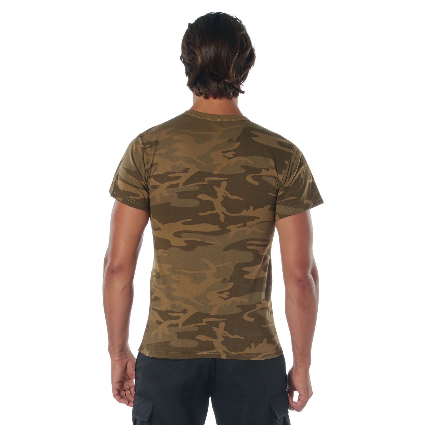 Men's Coyote Camo T-Shirt Poly Cotton Standard Fit Tee