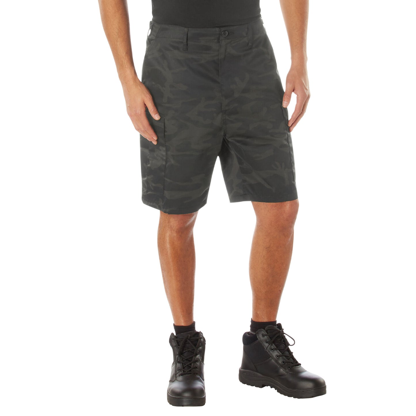 Rothco Men's Midnight Black Camo Tactical BDU Shorts