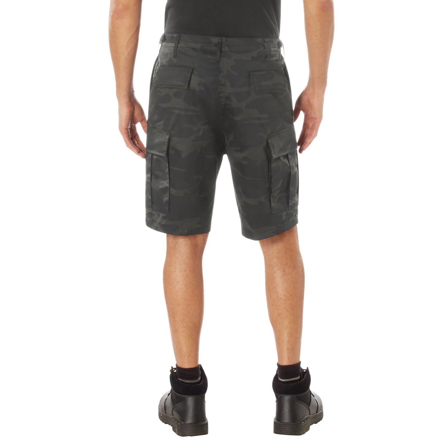 Rothco Men's Midnight Black Camo Tactical BDU Shorts