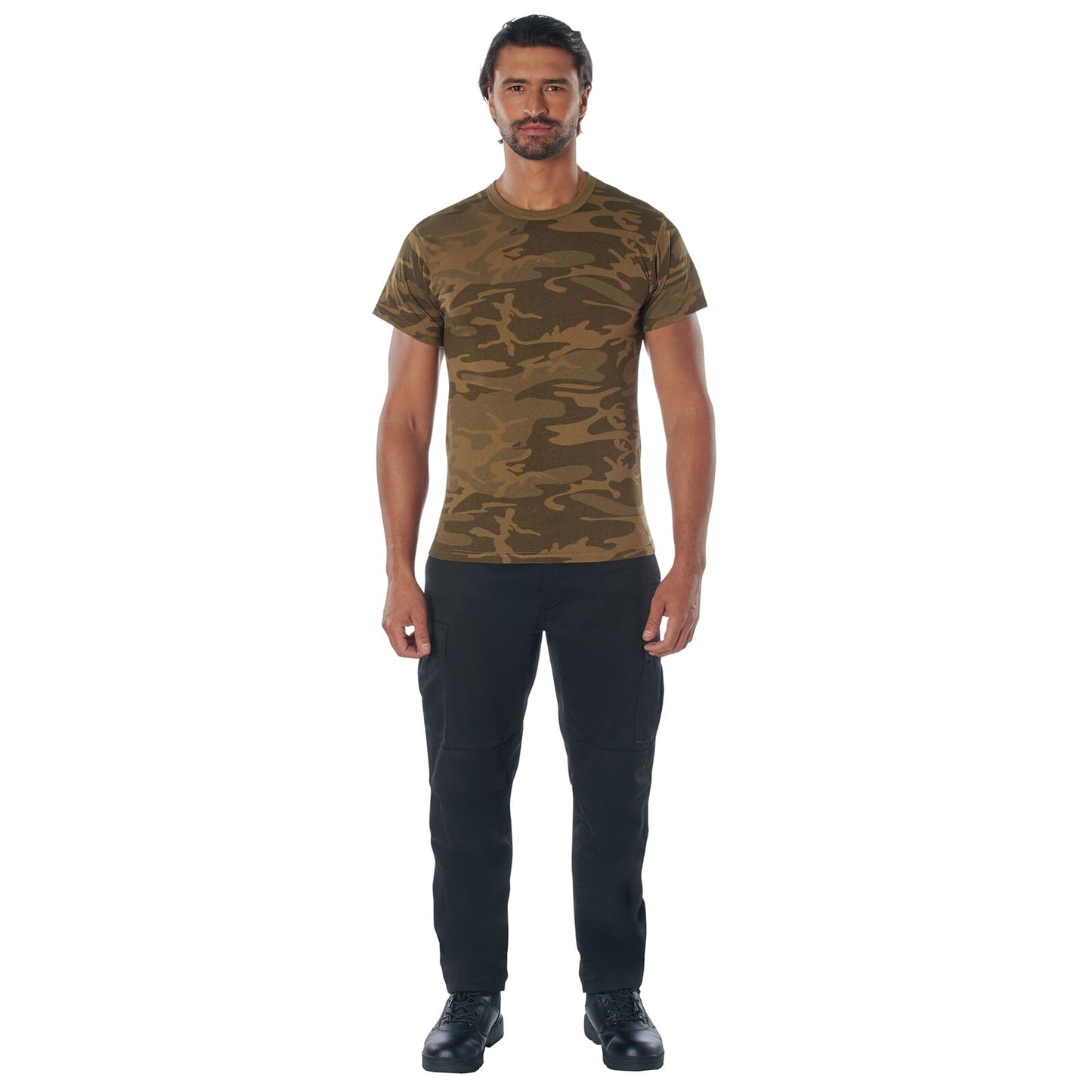 Men's Coyote Camo T-Shirt Poly Cotton Standard Fit Tee