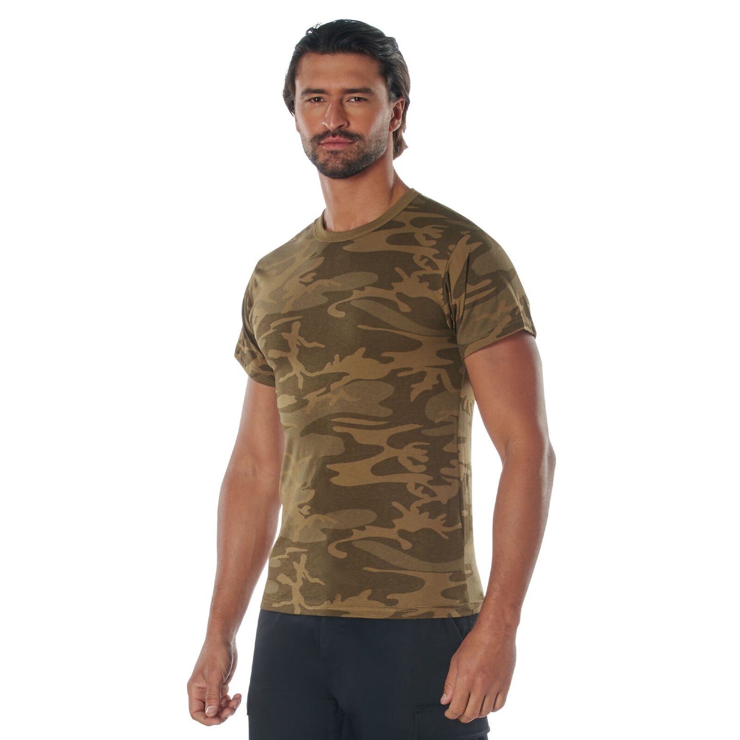 Men's Coyote Camo T-Shirt Poly Cotton Standard Fit Tee