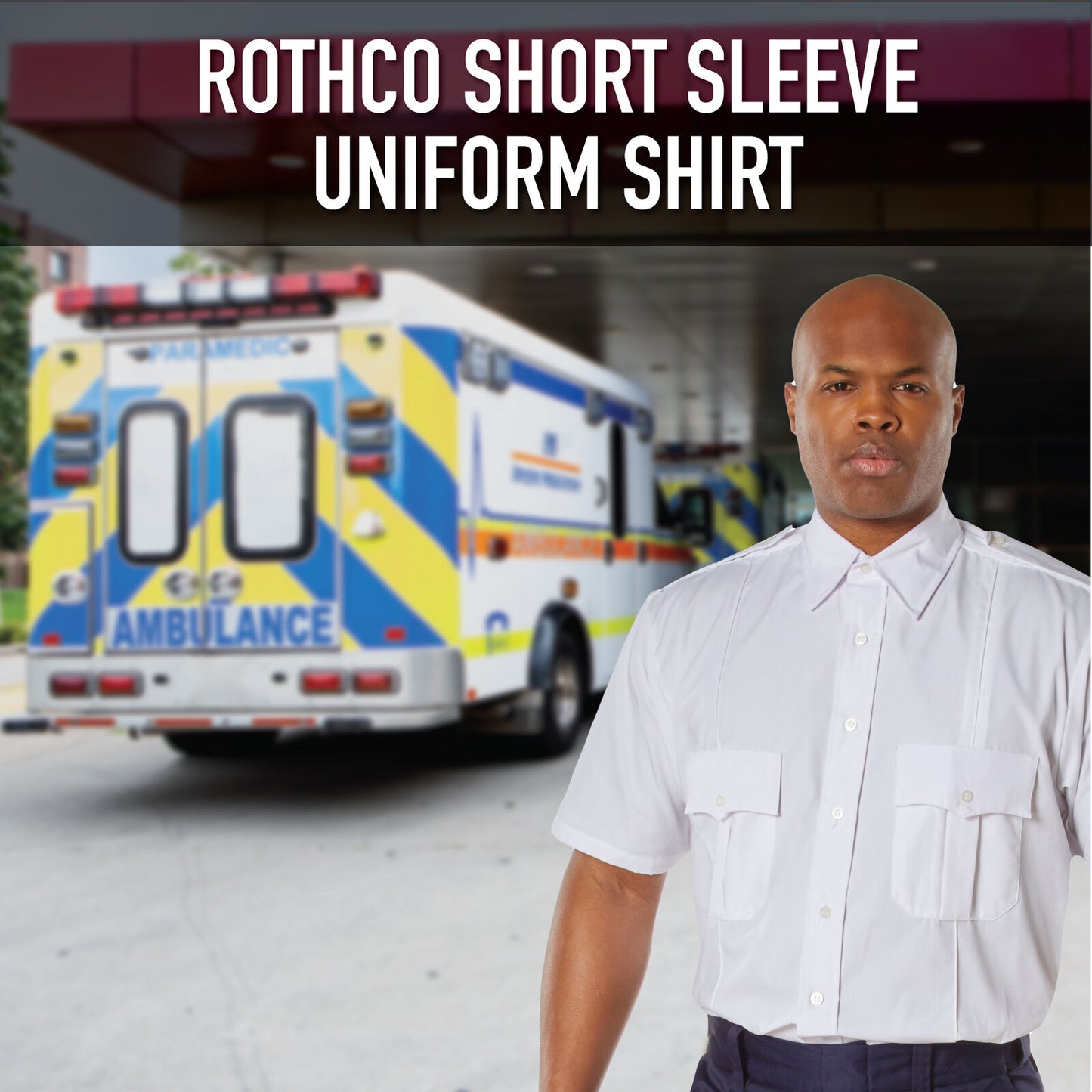 Dark Grey Short Sleeve Uniform Shirt - for Public Safety EMT or Security Guards