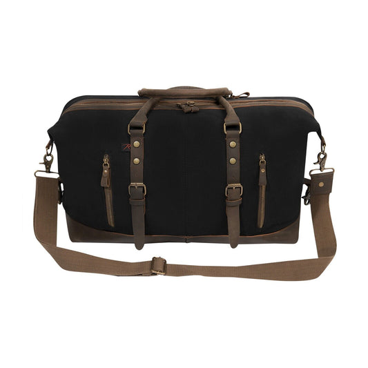 Rothco Oversized Weekender Canvas and Leather Travel Bag 23" X 11" X 14"
