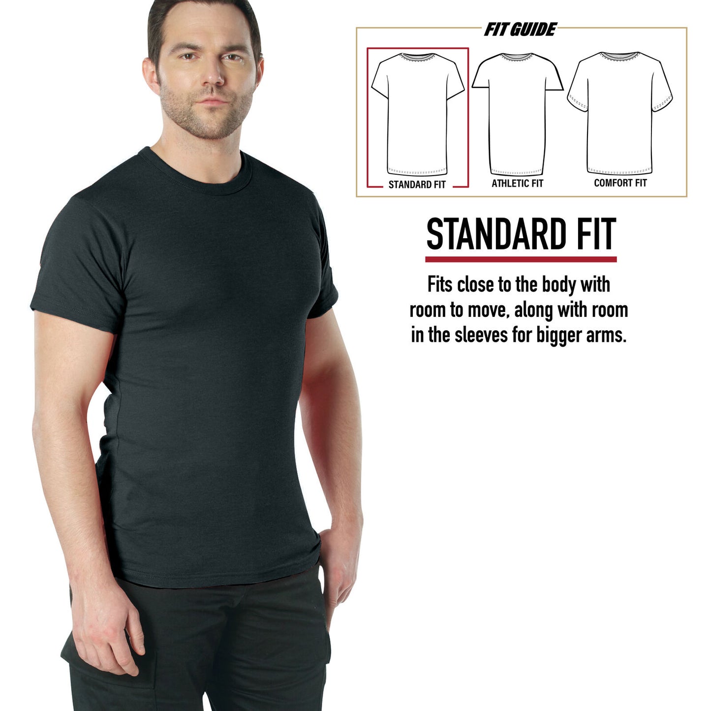 Men's Heather Blue Standard Fit T-Shirt Crew Neck Solid Color Poly Cotton Tee