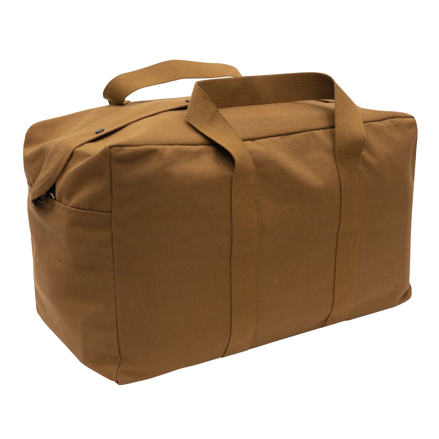 Canvas Parachute Cargo Bag In Work Brown 24"x15"x13" - Twin Handle Duffle Bag