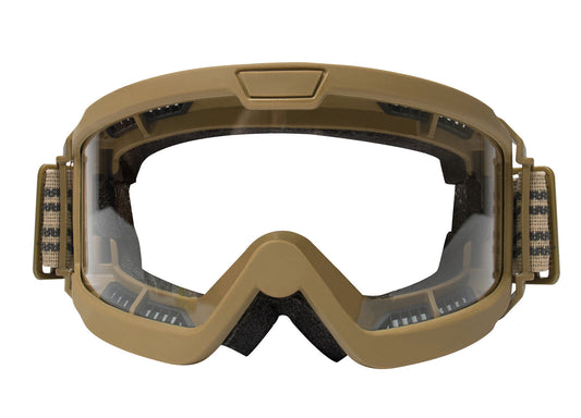 Coyote Brown ANSI Ballistic OTG Goggle System With Interchangeable Lenses