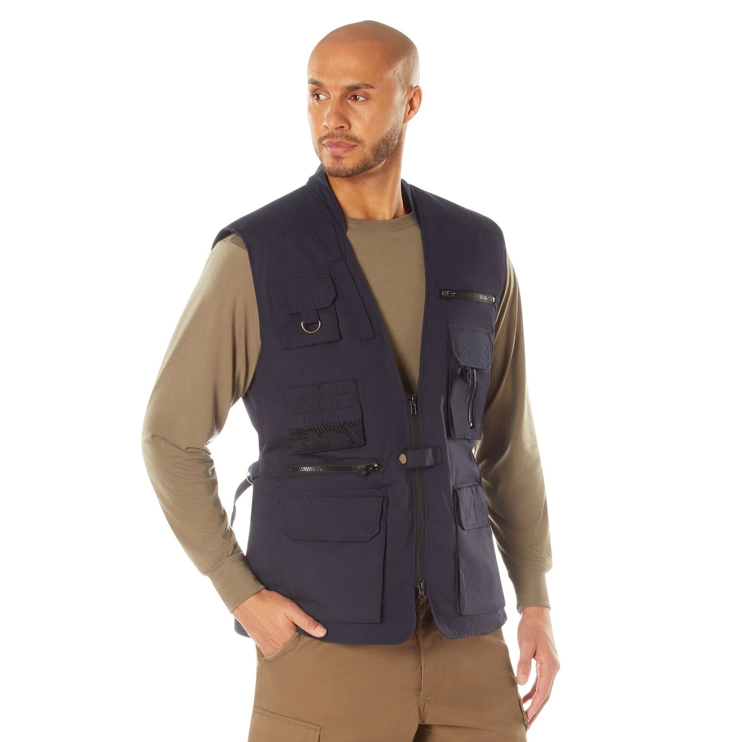 Men's Plainclothes Concealed Carry Vest in Midnight Navy Blue