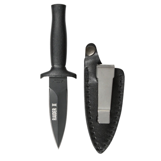Rothco Raider II Boot Knife - Matte Black Stainless Steel Blade