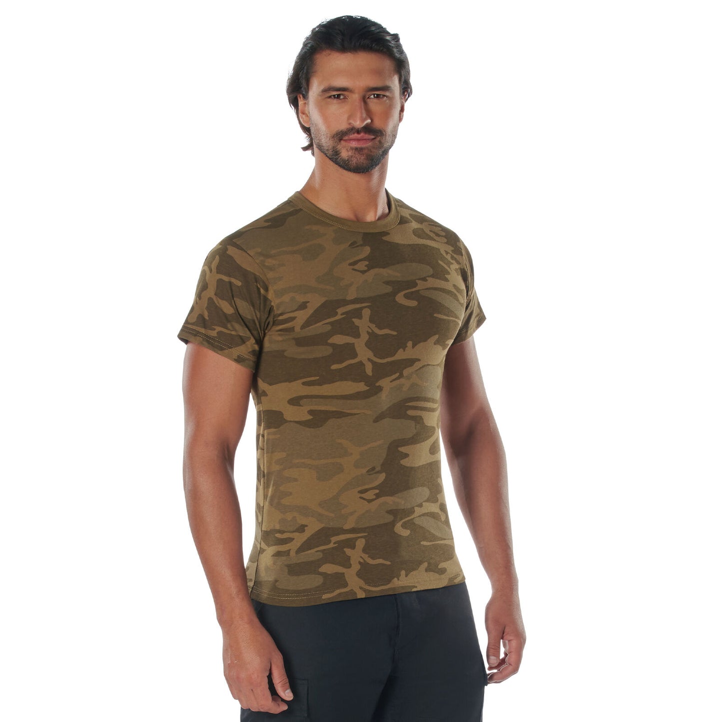 Men's Coyote Camo T-Shirt Poly Cotton Standard Fit Tee