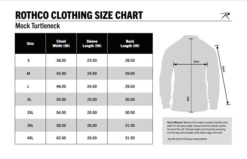 Men's Mock Turtleneck Shirt Comfort Fit Uniform Long Sleeve