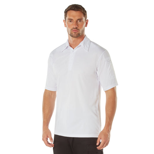 Men's Short Sleeve Tactical Performance White Polo Shirt