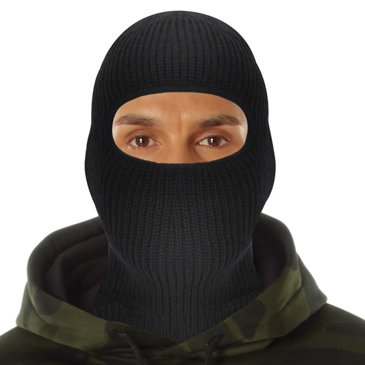 Fine Knit Acrylic One Hole Facemasks Winter Balaclava Ski and Snowboarding Hat