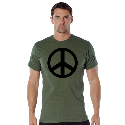 Olive Drab Peace, Cross and Star T-Shirts
