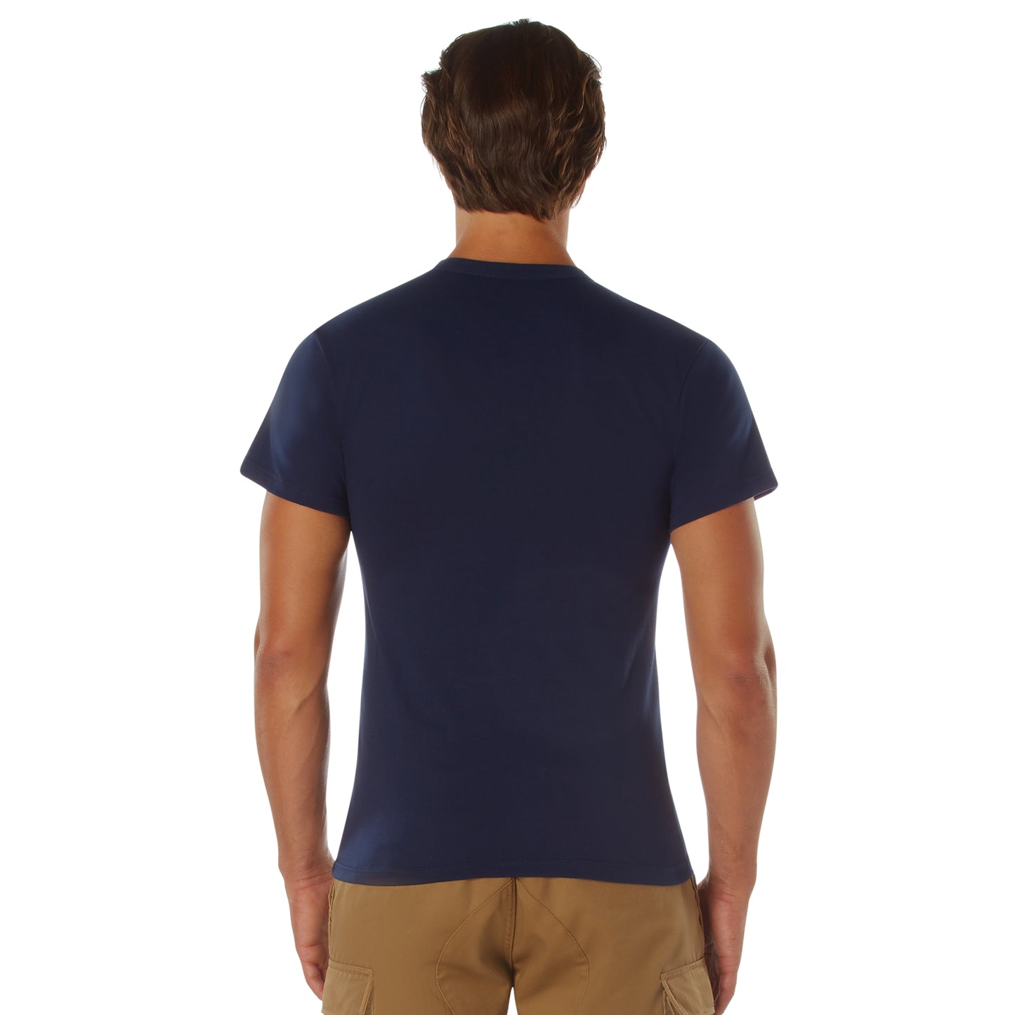 Mens USA Navy Emblem Tee Shirt - Rothco Dark Blue US NAVY TShirts