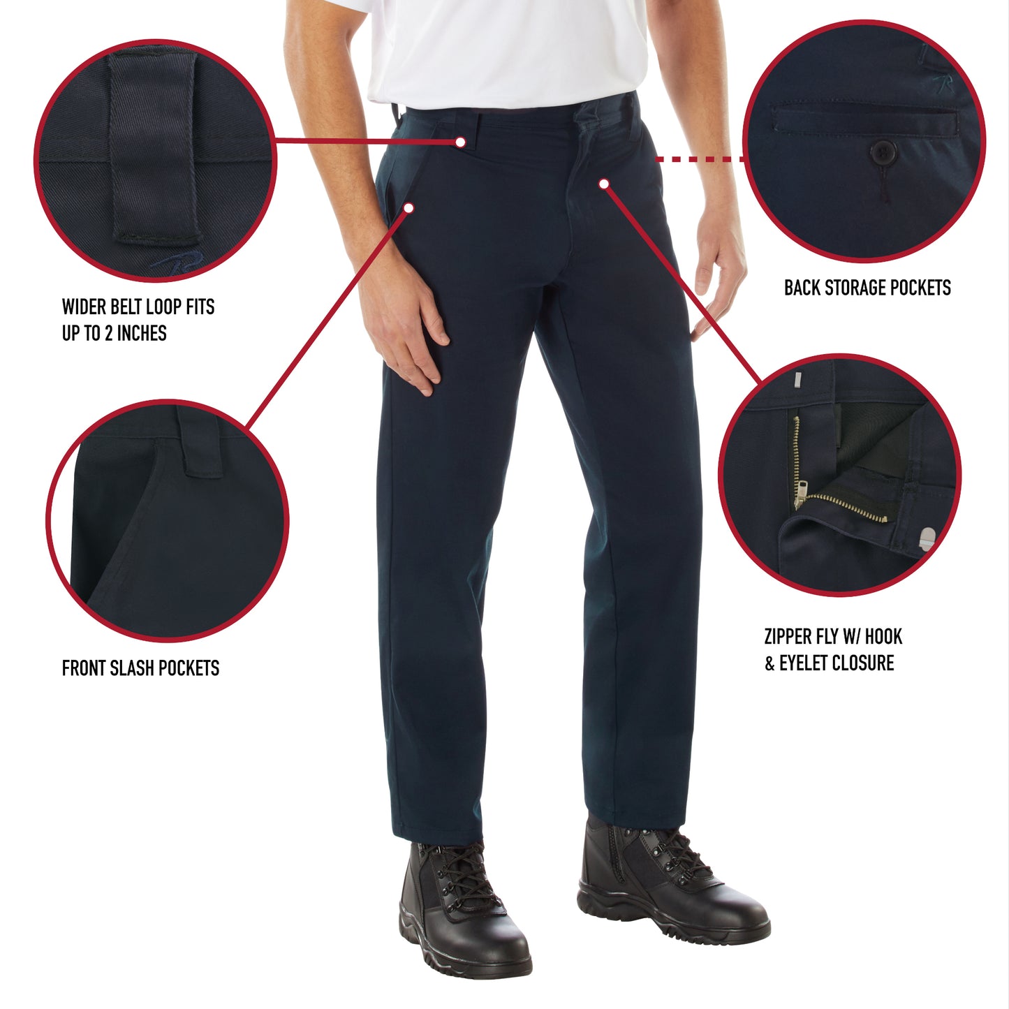 Active Flex Four Pocket Work Pants in Long Lengths 34L