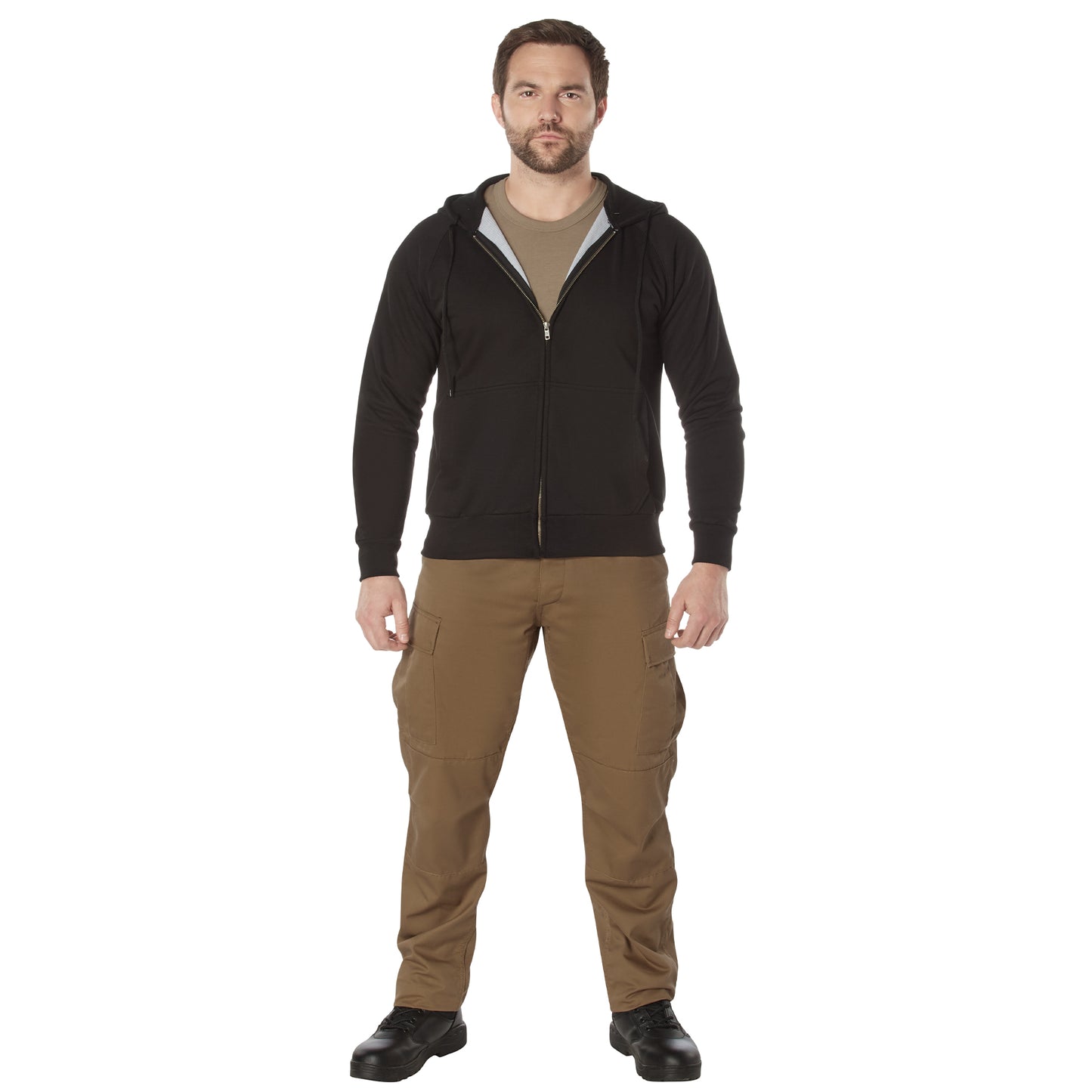 Thermal Lined Zipper Hoodie Hooded Sweatshirt